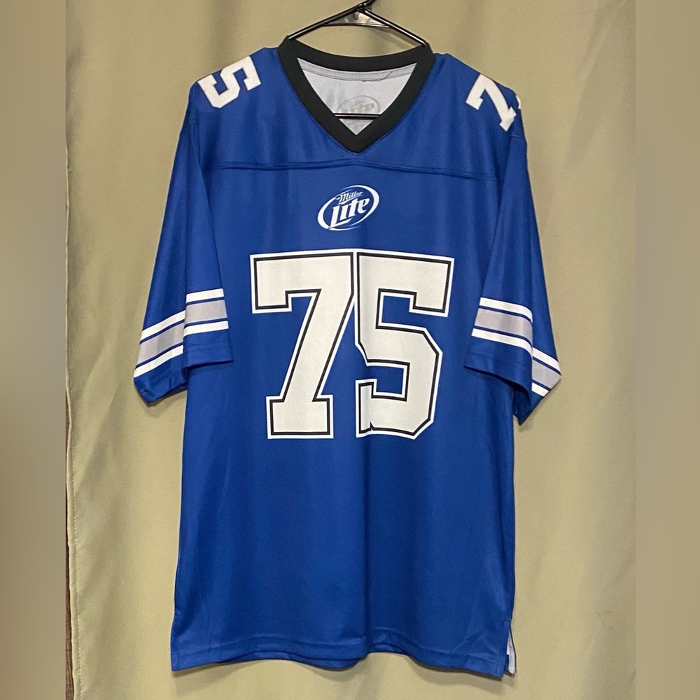 Miller Lite Game Day Miller Lite Blue Men’s Athletic Jersey #75 Sz 38/40